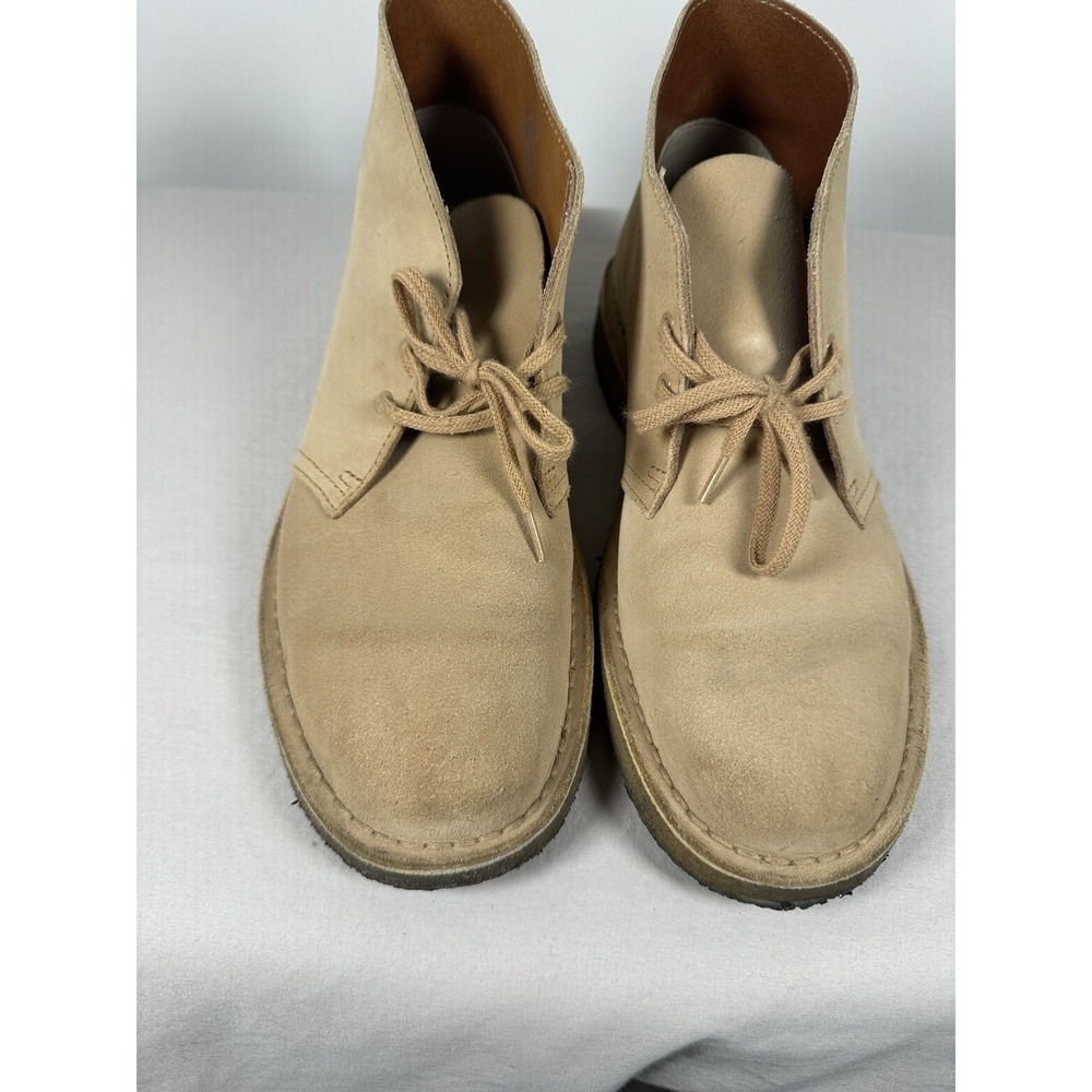 Clarks‎ Originals Mens Desert Boot Sand Suede Chukka Crepe Sole Tan Size 9 - Picture 5 of 12